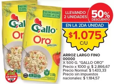 Gallo Oro - ARROZ LARGO FINO 00000
