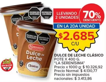La Serenísima - Dulce de Leche Clásico