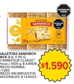 X$ - GALLETITAS SANDWICH