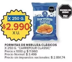 X$ - Formitas de Merluza Clásicos