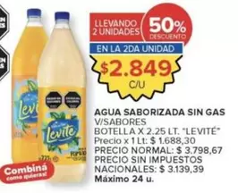 Levité - AGUA SABORIZADA SIN GAS