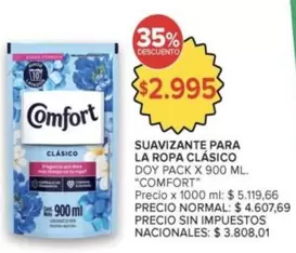 Comfort - SUAVIZANTE PARA LA ROPA CLÁSICO DOY PACK