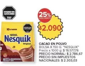 Nesquik - Cacao en Polvo Bolsa