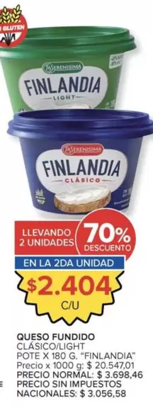 Finlandia - QUESO FUNDIDO CLÁSICO/LIGHT
