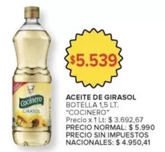 Cocinero - ACEITE DE GIRASOL