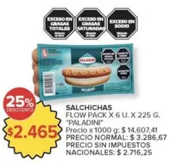 Paladini - SALCHICHAS FLOW PACK