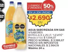 Levité - AGUA SABORIZADA SIN GAS