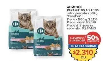 Carrefour - Alimento para gatos adultos sabor pescado
