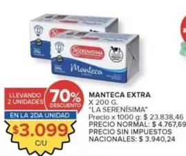 La Serenísima - Manteca Extra