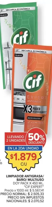 Cif - LIMPIADOR ANTIGRASA/ BAÑO/ MULTIUSO