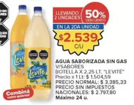 Levité - AGUA SABORIZADA SIN GAS