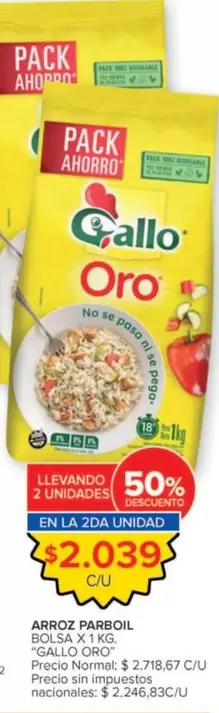 Gallo Oro - ARROZ PARBOIL
