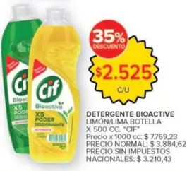 Cif - DETERGENTE BIOACTIVE LIMÓN/LIMA