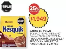 Nesquik - Cacao en Polvo