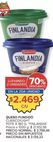 Finlandia - QUESO FUNDIDO CLÁSICO/LIGHT