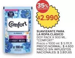 Comfort - SUAVIZANTE PARA LA ROPA CLÁSICO DOY PACK