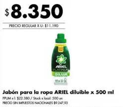 Ariel - Jabón para la ropa diluible