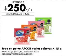 Arcor - Jugo en polvo varios sabores