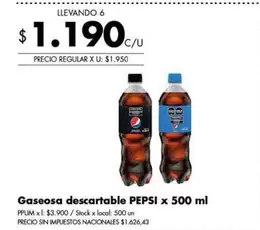 Pepsi - Gaseosa descartable