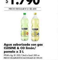 X$ - Agua saborizada con gas
