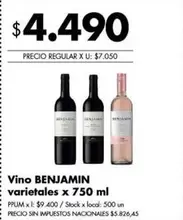 Benjamin - Vino varietales