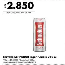 Schneider - lager rubia x 710 cc