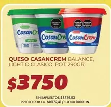 Casancrem - QUESO BALANCE, LIGHT O CLÁSICO