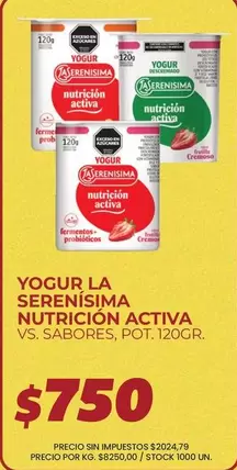 La Serenísima - YOGUR NUTRUCION ACTIVA