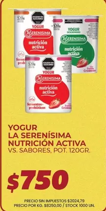 La Serenísima - YOGUR NUTRITION ACTIVA