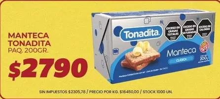 Tonadita - MANTECA