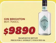 Brighton - GIN BOT.