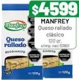 Manfrey - Queso rallado cl
uevo sico
