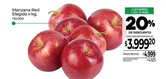 X$ - Manzana Red Elegida x kg.