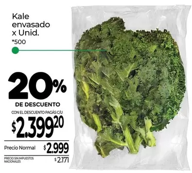X$ - Kale envasado x Unid.