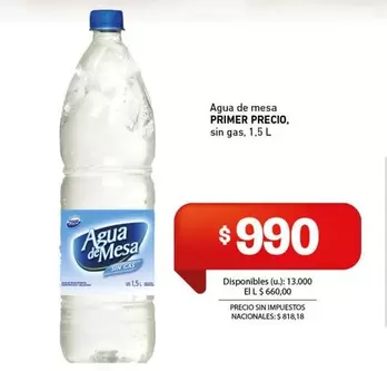 Primer - Agua de mesa sin gas