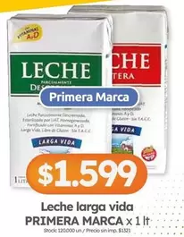 Primera marca - Leche larga vida