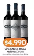 Santa Julia - Malbec x 750 cc