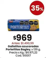 Bagley - Galletitas azucaradas Portenitas