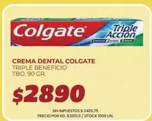 Colgate - CREMA DENTAL TRIPLE BENEFICIO