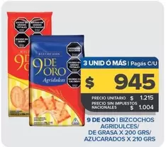 9 De Oro - Bizcochos Agridulces