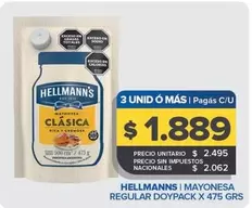 Hellmann's - Mayonesa Regular Doypack