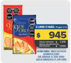 9 De Oro - Bizcochos Agridulces
