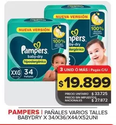 Pampers - Pañales Babydry