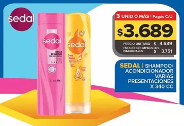 Sedal - Shampoo/Acondicionador