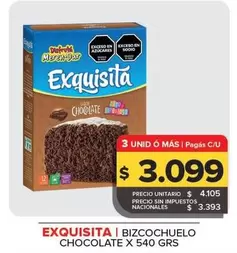 Exquisita - Bizcochuelo Chocolate
