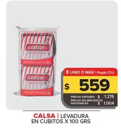 Calsa - Levadura En Cubitos