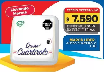 Marca Lider - Queso Cuartirolo