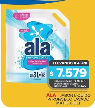 Ala - Jabón Líquido Para Ropa Eco Lavado