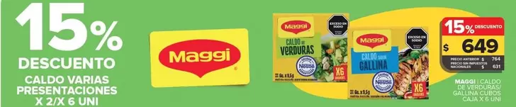 Maggi - CALDO DE VERDURAS/ GALLINA CUBOS CAJA