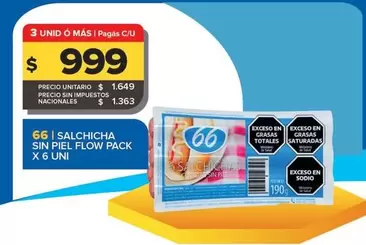 66 - SALCHICHA SIN PIEL FLOW PACK